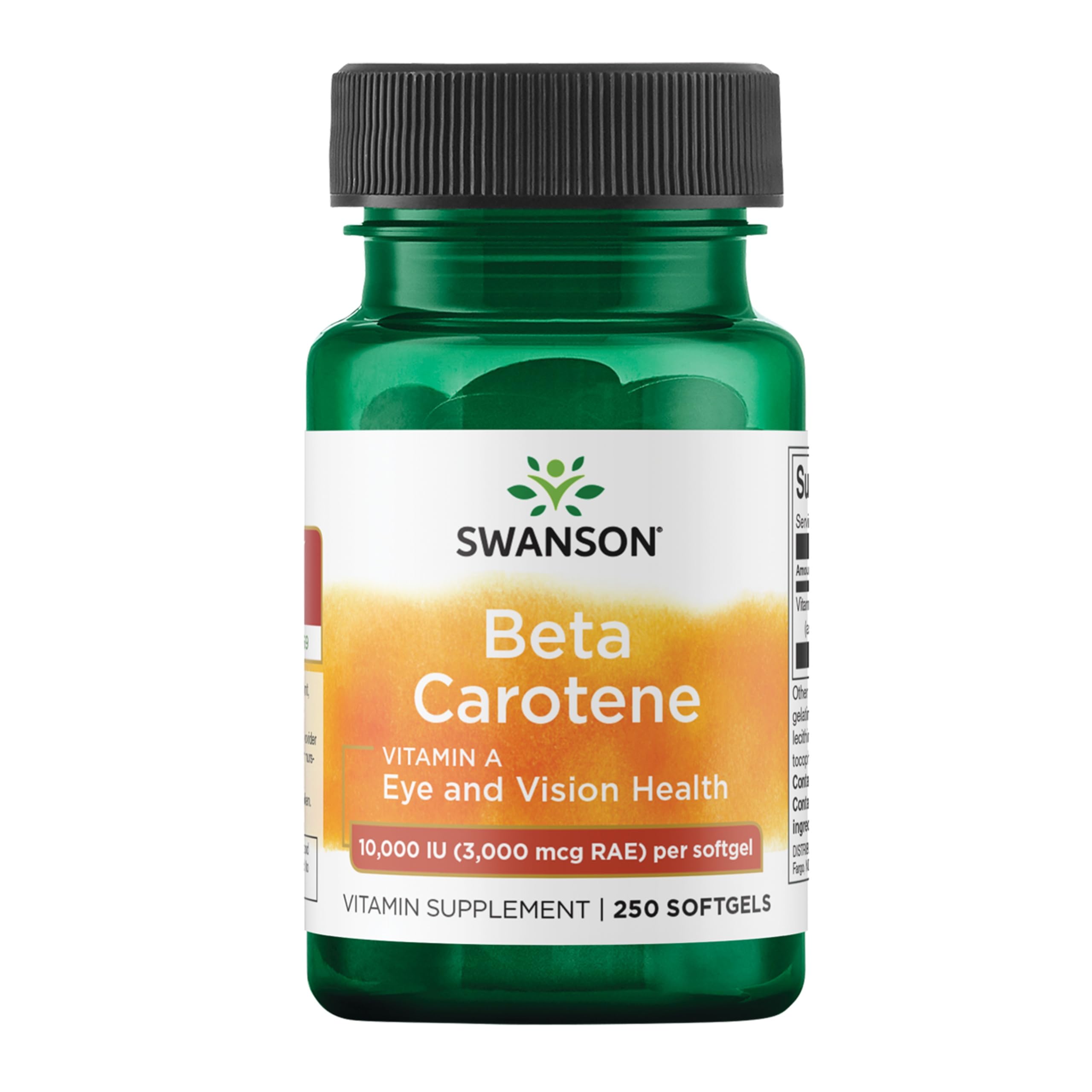 Swanson Beta Carotene (Vitamin A), 10,000 IU 250 Sgels