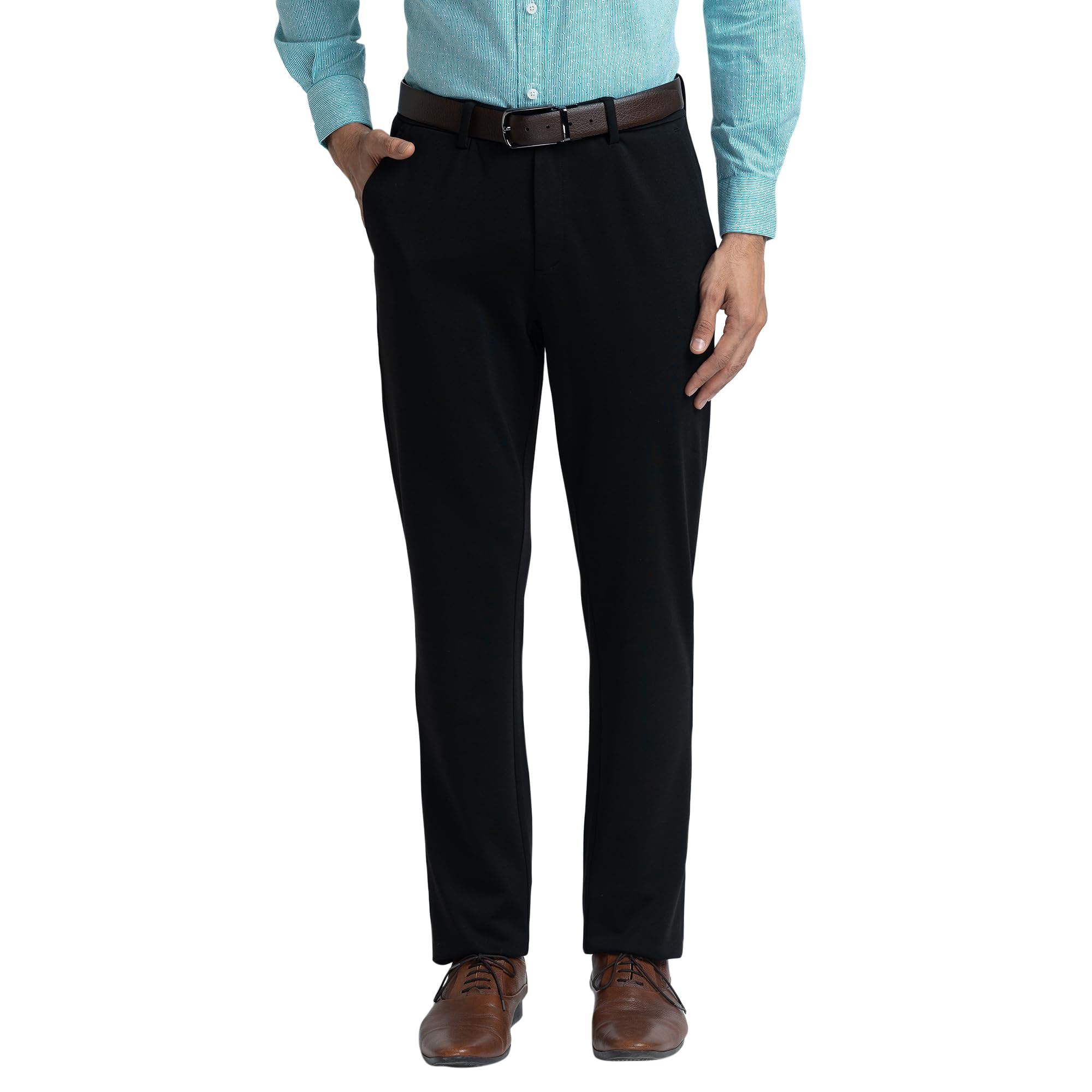 colorplus Contemporary Fit Dark Blue Trouser for Men-picture-10