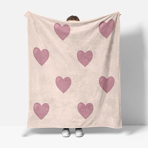 Miniatura 6 de Manta de forro polar para mujeres, hombres y niños, súper suave, regalo (60 x 80 pulgadas), manta con estampado de amor, cómoda, cálida, acogedora,