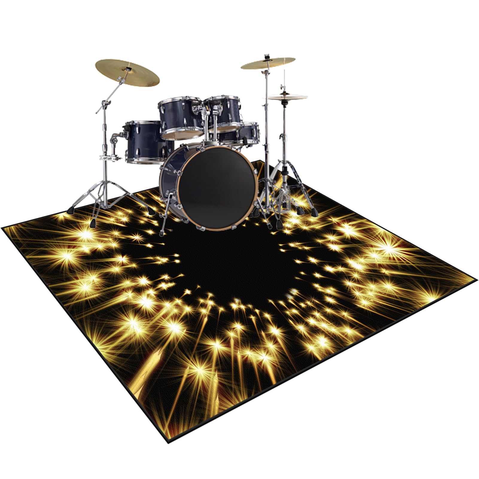 Dźwiękoszczelna mata bębnowa 110 x 80 cm antypoślizgowa mata do perkusji akustycznej profesjonalna osłona bębna do instrumentów muzycznych Snare Drum