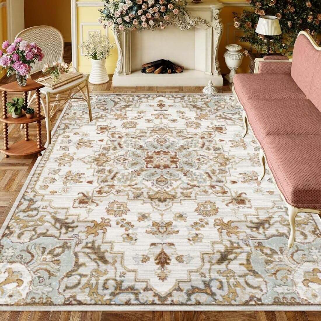 Tapis d'entrée intérieur antidérapant 80x160 cm style rétro pour entrée et salon