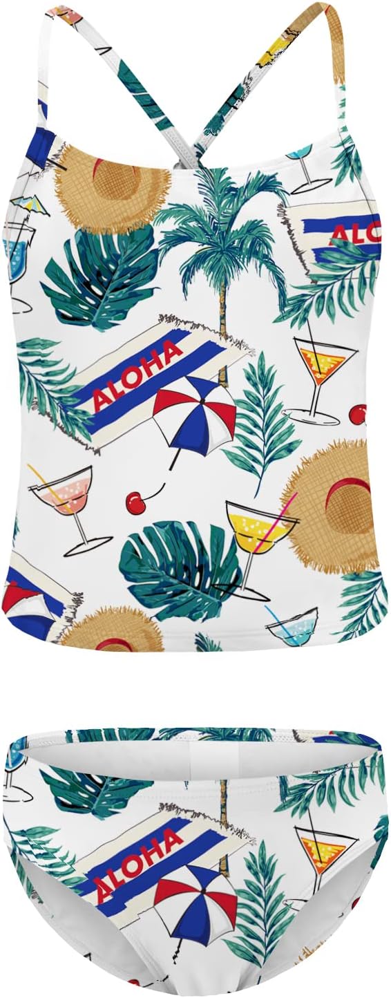 HowJoJo Big Girls Two Piece Tankini Swimsuit Bathing Suit Swimwear