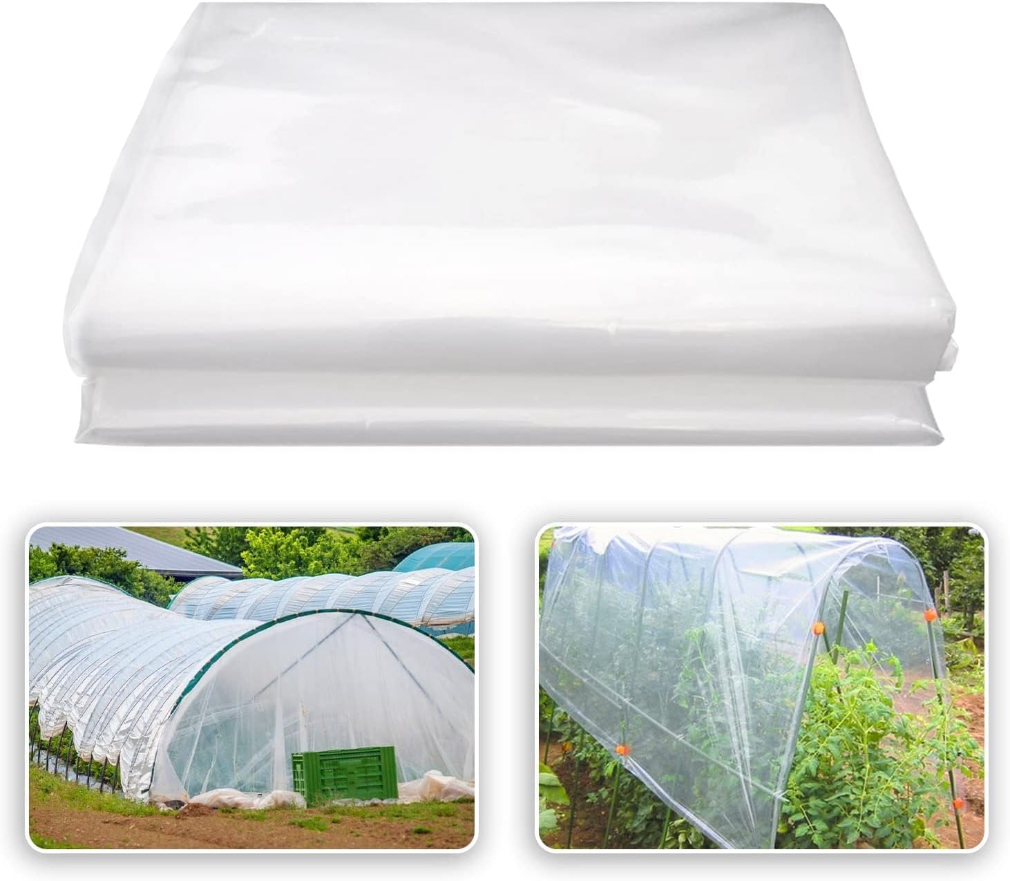 Lámina De Invernadero HaGa® De 3 M De Ancho – Plástico Transparente UV, Resistente Al Agua (Venta Por Metro Lineal)