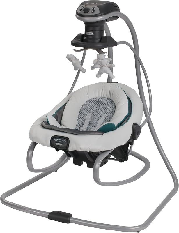 Graco DuetSoothe columpio y balancín con asiento de columpio extraíble y 6 velocidades de balanceo para columpio y silla de columpio para niños pequeños