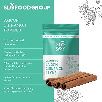 Slofoodgroup Saigon Cinnamon Sticks, Cinnamon Quills from Vietnam for Cooking and Baking (2 ounce)