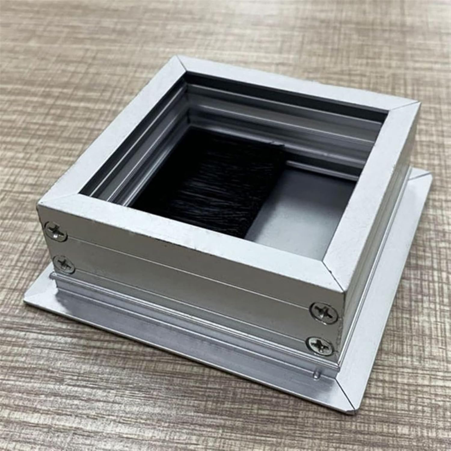 Schreibtisch-Lochabdeckung, Kabeldurchführung, Büro-Hardware, mattschwarz, rechteckige Draht-Kabeldurchführung, quadratische Aluminium-Tisch-Schreibtischdurchführung mit mehreren Größen (160 x 80 mm)(