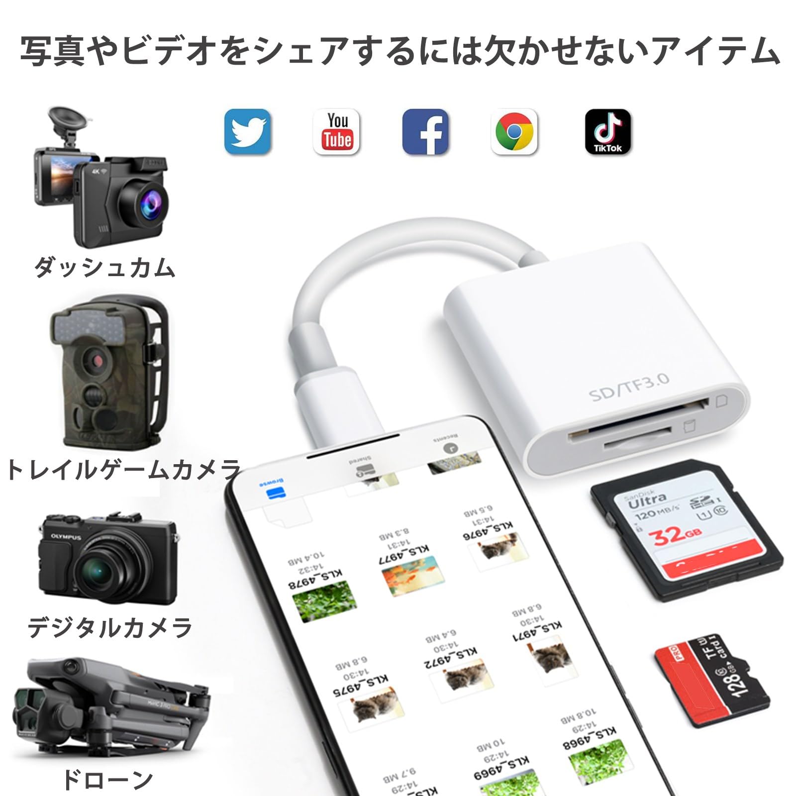 Amazon.co.jp: SDカードリーダー 【業界新版 iPhone16対応】 タイプC