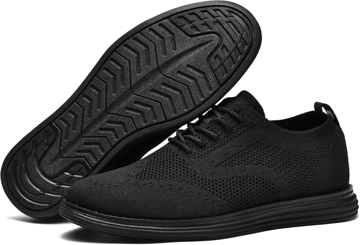 Bergamo Men's Tech Knit Oxford Dress Shoes - Lightweight and Breathable Office Sneakers, Slip-On Business Casual Shoes with Arch Support Footbed for Men - Image 3