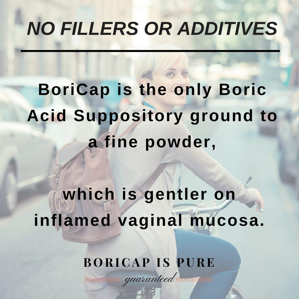 BoriCap Boric Acid Suppositories Contain Only Boric Acid, Gelatin