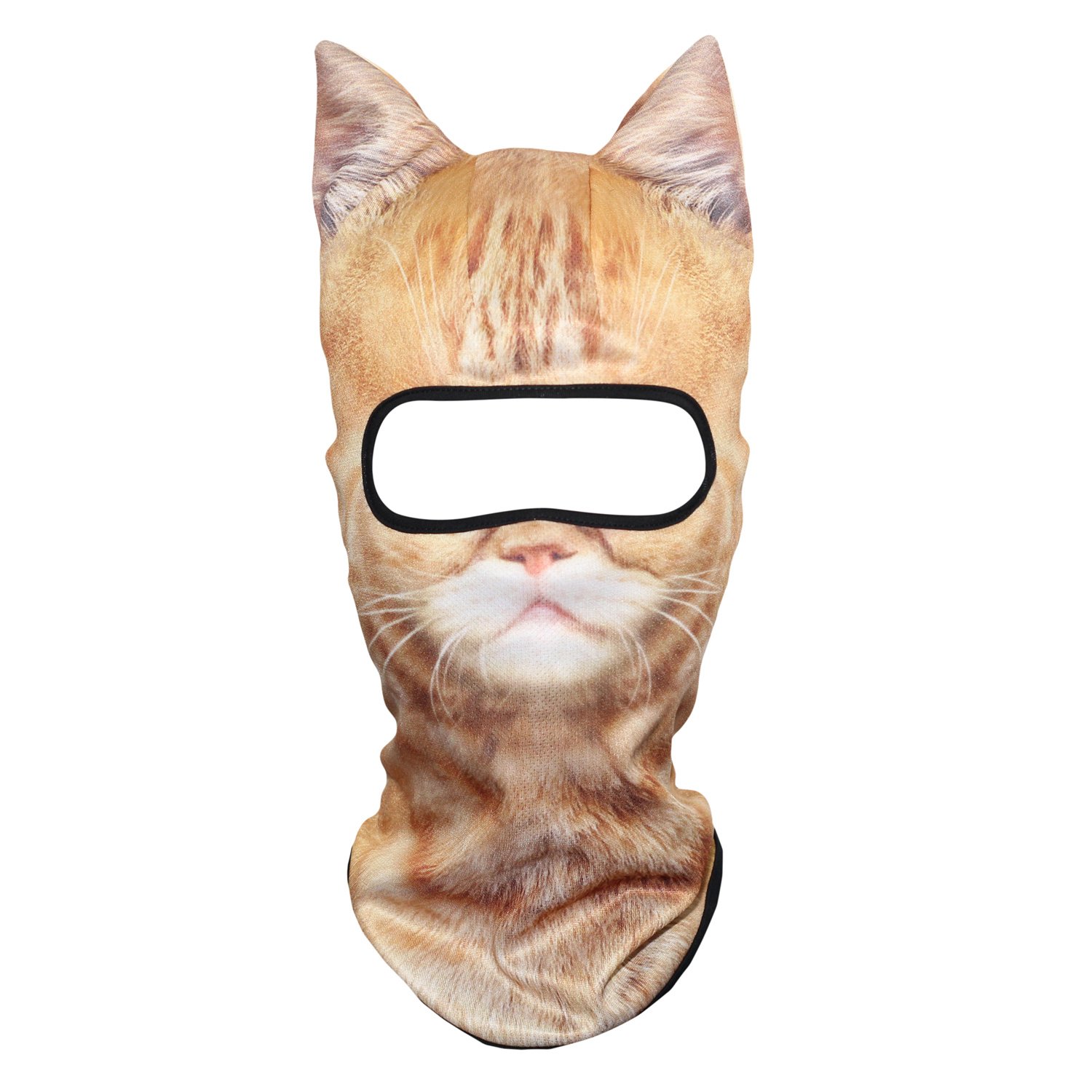 WTACTFUL 3D Animal Ears Balaclava, Breathable Face Mask for Halloween