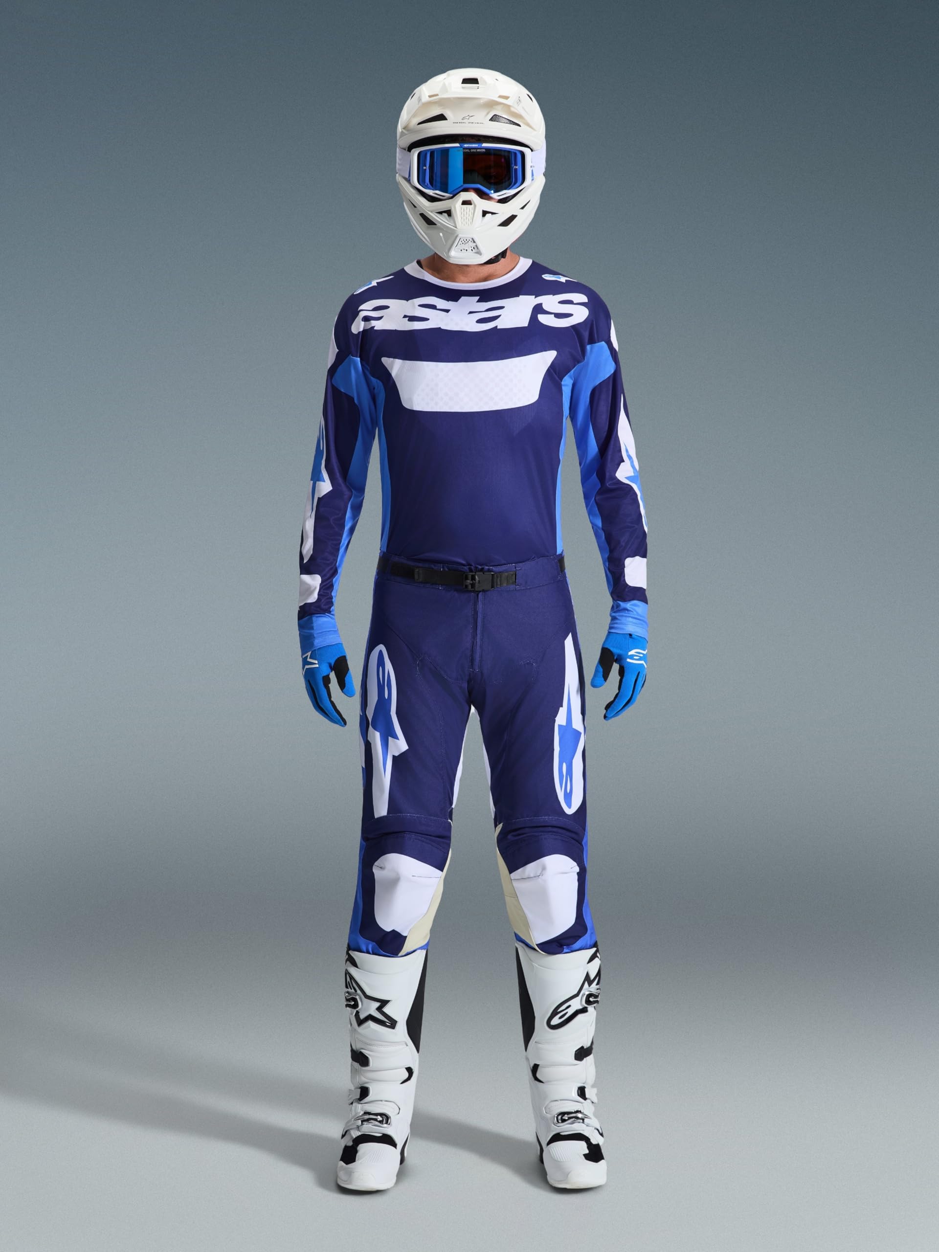 Alpinestars Racer Riway Maglia da motocross, blu, S