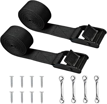 Cooler Tie Down Kit لـ YETI Coolers و Cooler Tie Downs Straps Secure Yeti و RTIC Coolers to Boat و Deck و Truck Bed و Trailer ومنع الانزلاق