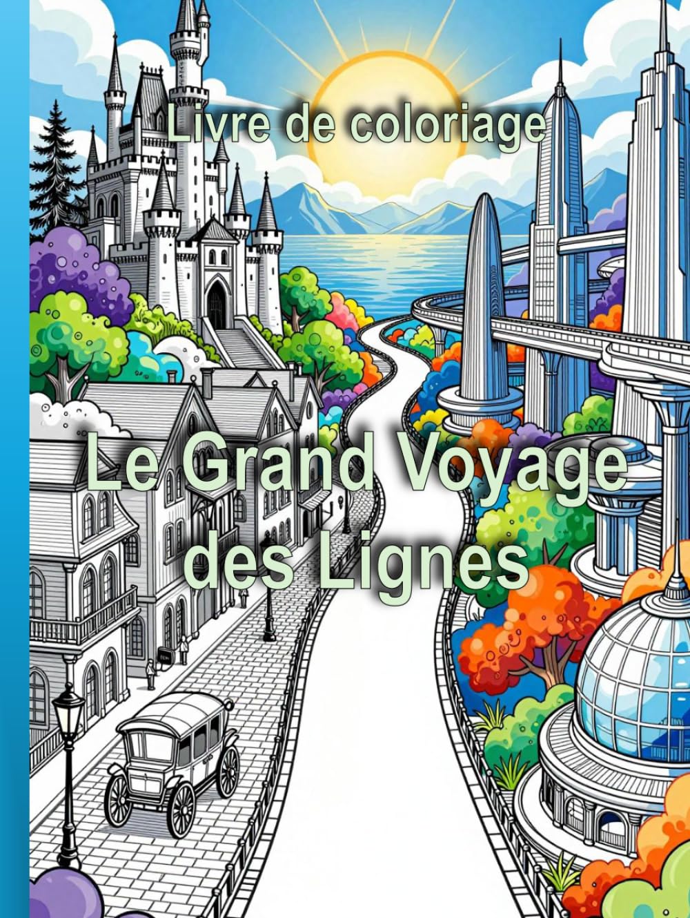 Livre de coloriage - Le Grand Voyage des Lignes: Bâtiments et Paysages d'ici et d'ailleurs