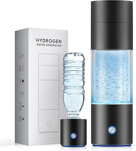 Hydrogen Water Bottle Generator,4500PPB SPE/PEM Tech -Electrolysis Water Ionizer