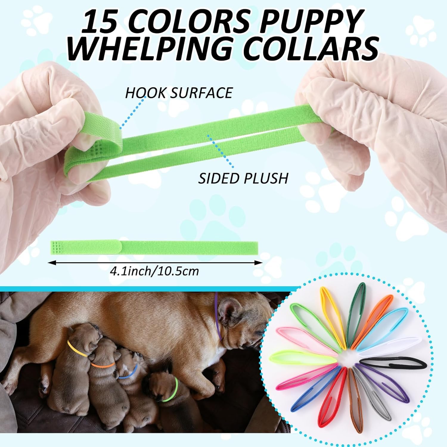 Puppy Kitten Whelping Kit Geburtshilfsmittel für Neugeborene Welpen und Kätzchen für die Haltung von Kätzchen Hunde Katzen Fütterung Sets Supplies umfasst Whelping Halsbänder Rekord