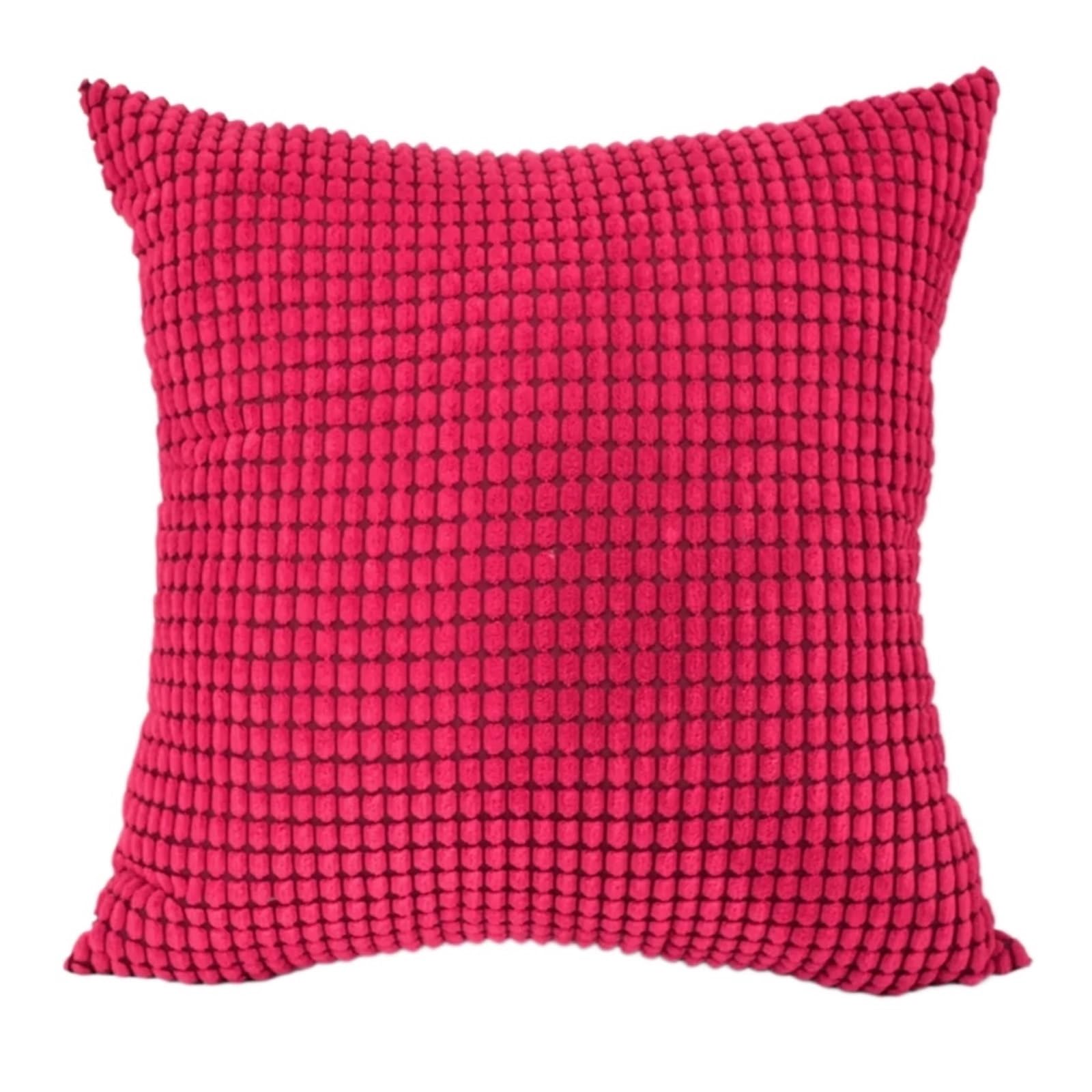 BFLCWSTD Cushion Covers Corduroy Big Corn Kernel Plush Cushion Cover Sofa Pillow Home Bed Decoration(Red)