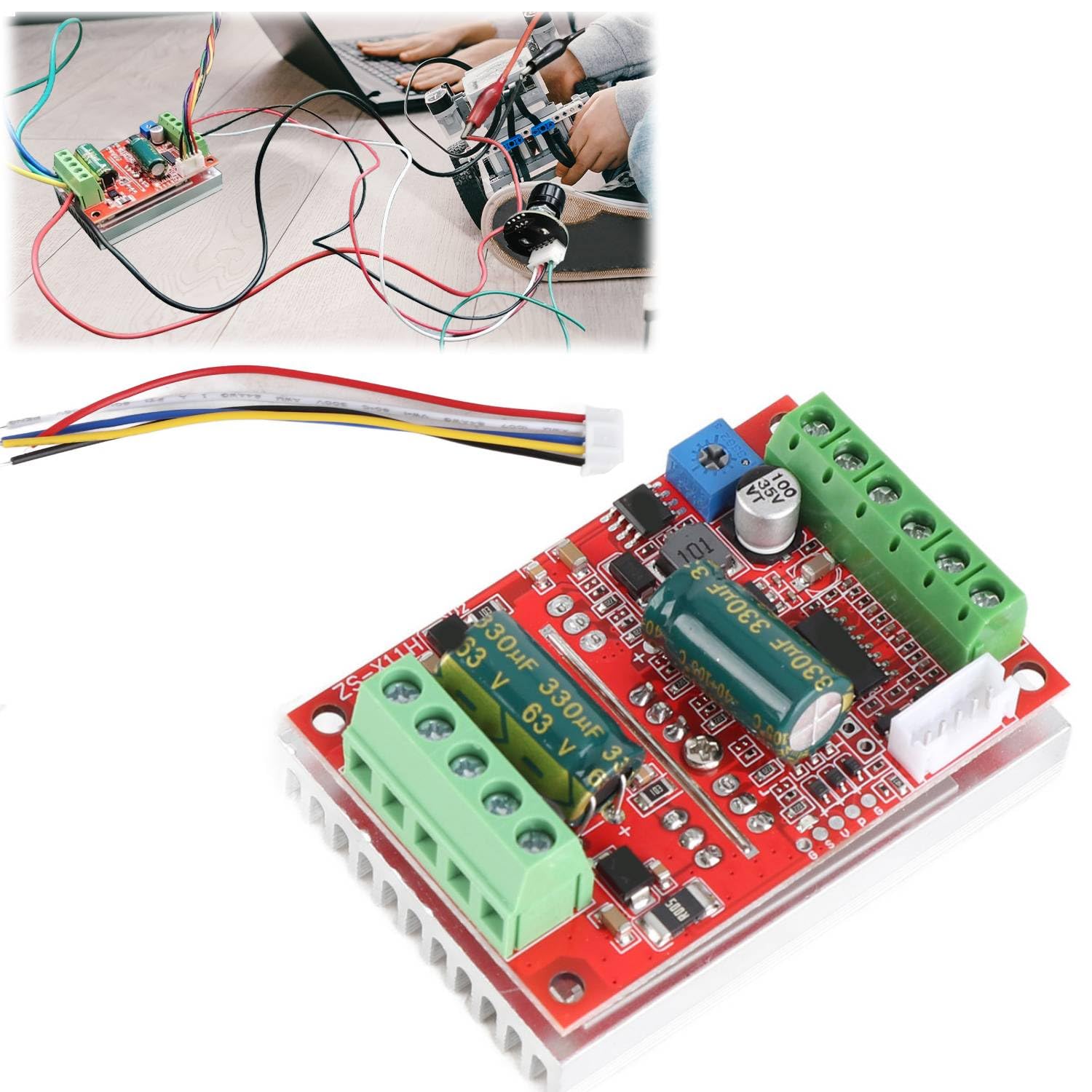 Controlador PWM Tissting evita inercias con función frenado en motores DC 12V-48V PLC