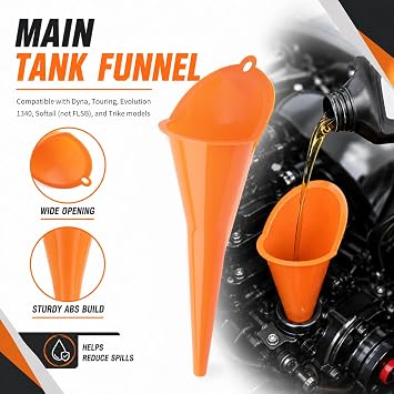 Compatible with Harley Oil Change Kit,Motorcycle Oil Funnel Kit