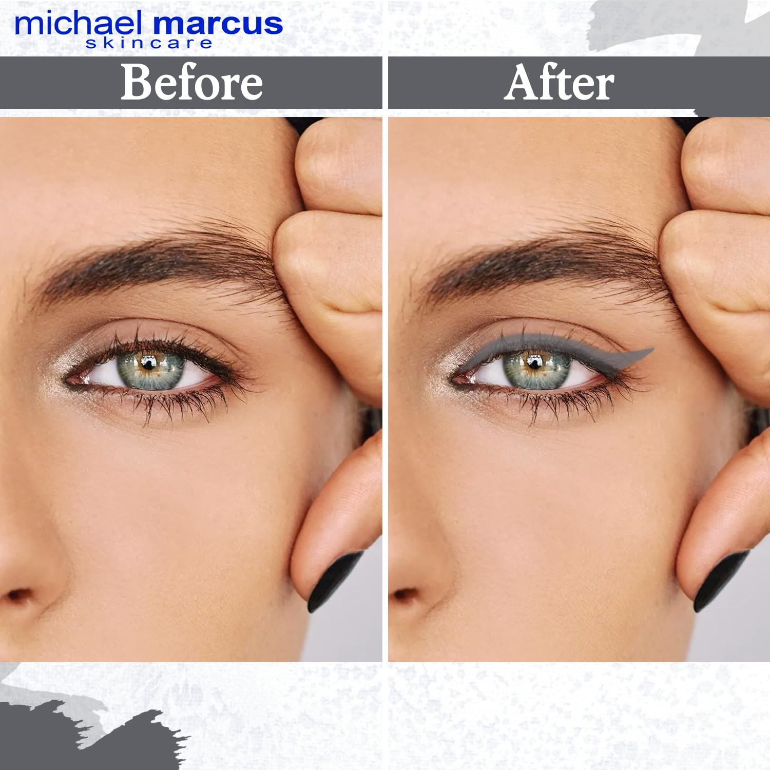 michael marcus Eyeliner- und Eyeliner-Pinsel für Make-up-Kuchen, Fantasia, trocken gepresst, wasseraktiviert, langlebig und fleckenresistent, ohne Cru