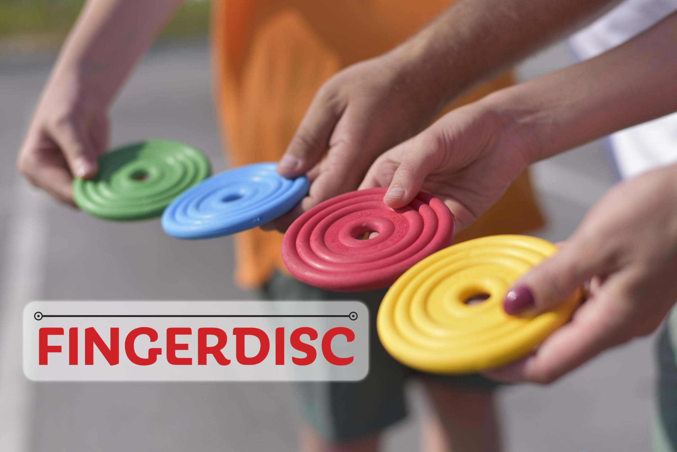 Jeu De Disques De Lancer FINGERDISC - 8 Disques + 2 Petits, Caoutchouc Souple, Pour 2 à 4 Joueurs
