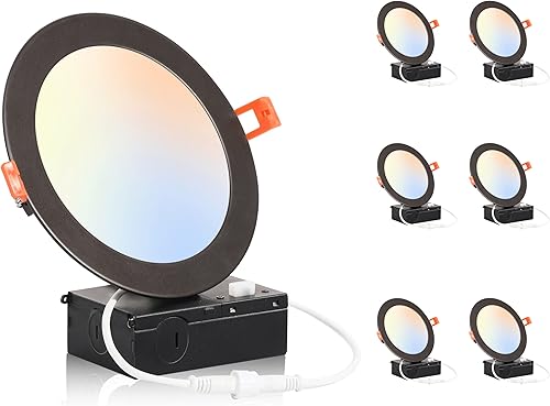 Miniatura 11 de [Paquete de 6] CLOUDY BAY Luz LED empotrable inteligente de 6 pulgadas, iluminación empotrable RGB que cambia de color, compatible con Alexa y Rgbcw