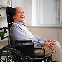 Vista 3 de Magshion Silla de ruedas plegable de respaldo alto para adultos de 300 libras, silla de ruedas reclinable autopropulsada todo terreno resistente