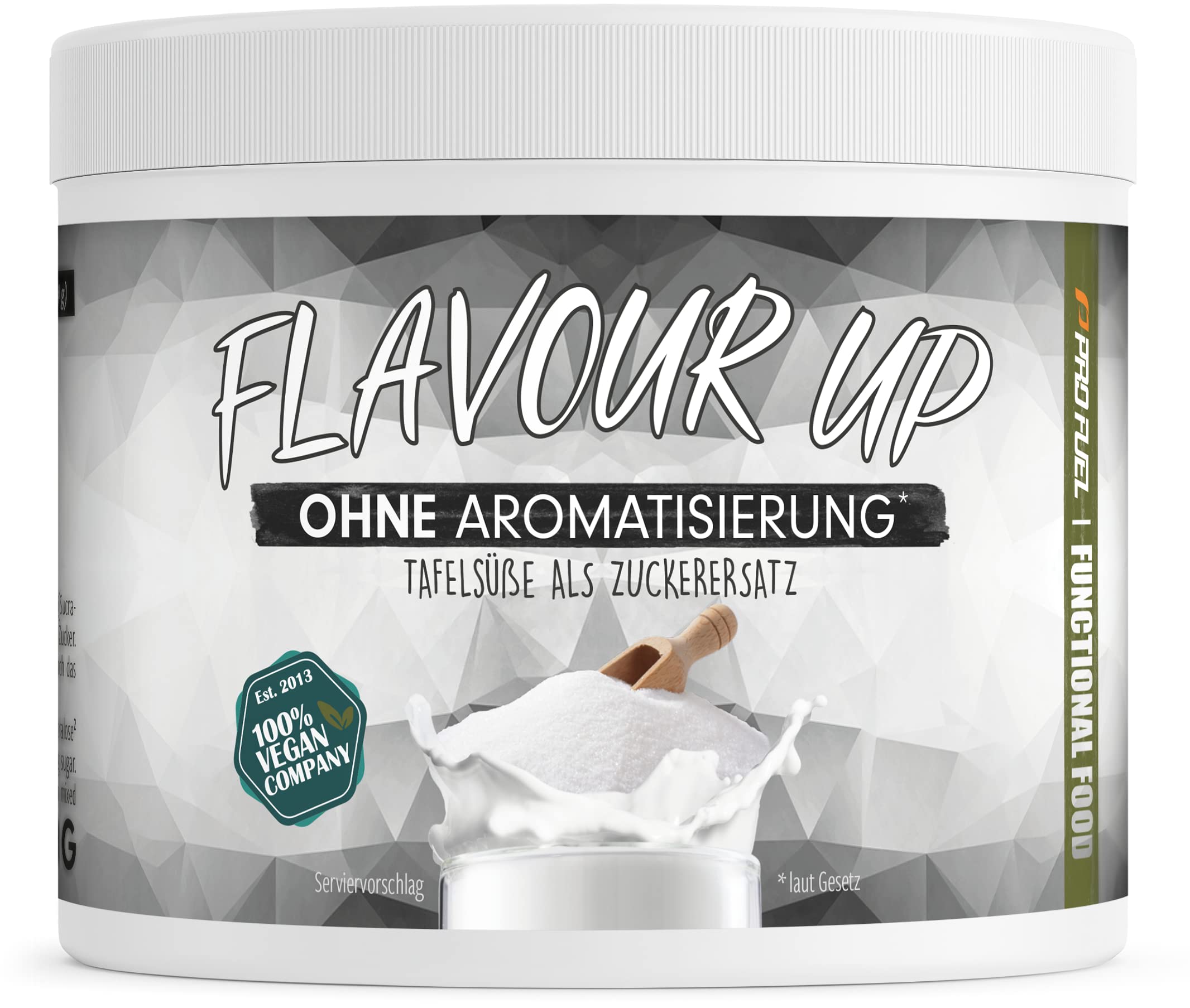 FLAVOUR UP ohne Aroma 250g - ideal als Zuckerersatz - nur 8 kcal pro Portion - Vielseitig einsetzbar für Lebensmittel & Getränke - Flavour Powder - FLAVOUR UP