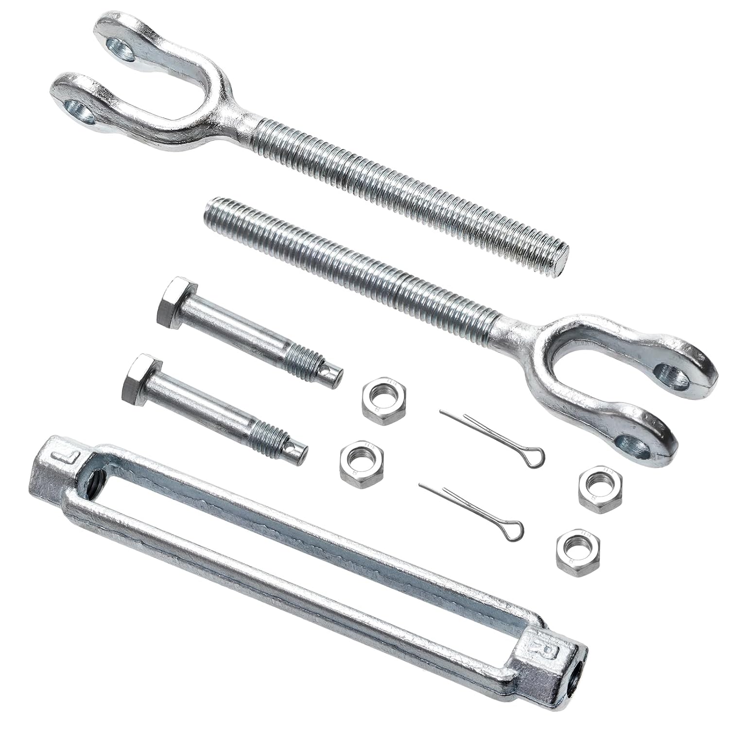 Goaste 2 Pack 1/2 Inch M12 Turnbuckle Hook, Hot Dipped Galvanized Steel Jaw and Jaw Turnbuckle, Heavy Duty Turnbuckle with 2205 lbs Working Load Limit for Tractor Sun Shades Cables Tent Installation - Image 8
