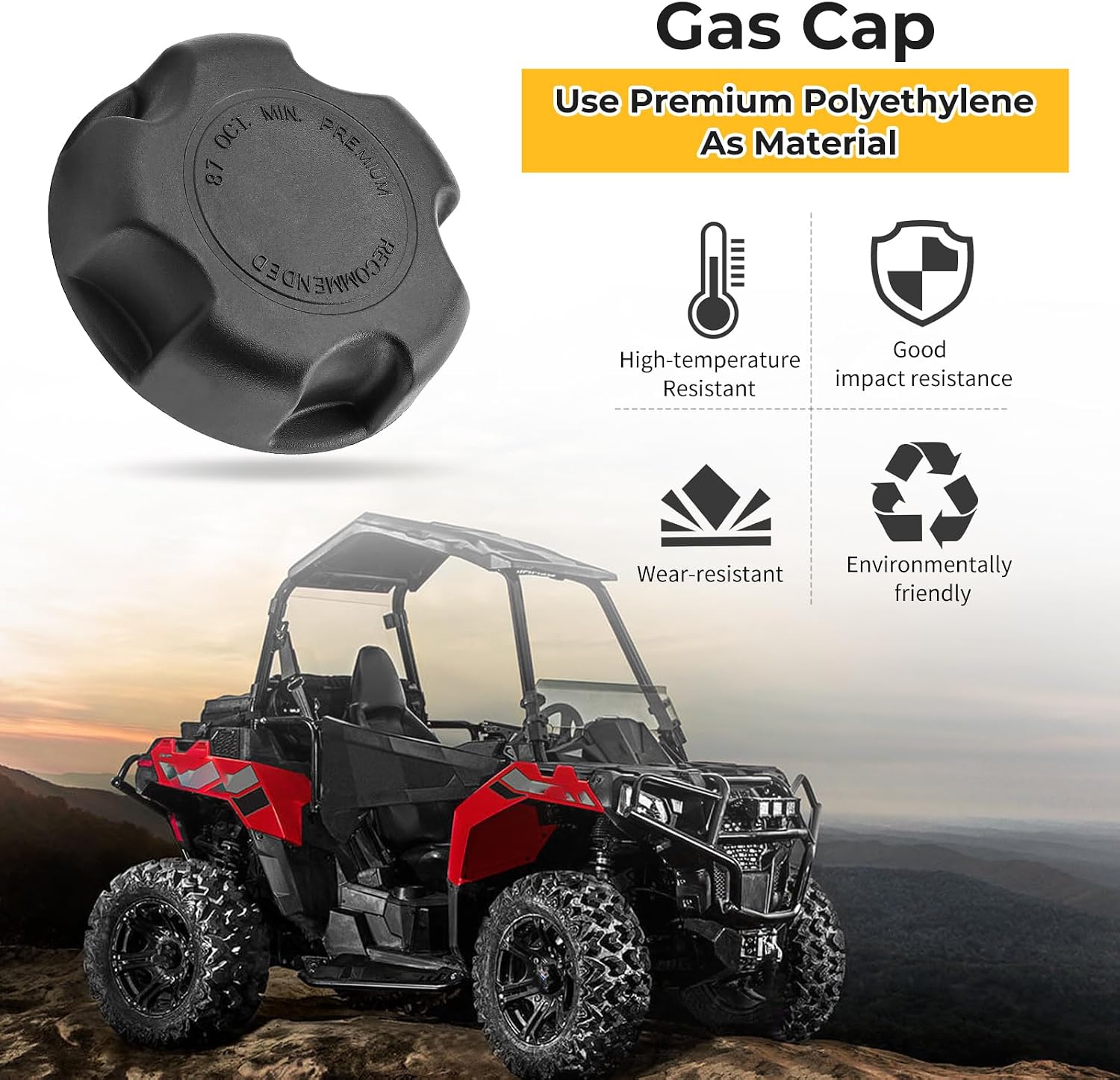 M MATI Fuel Cap Gas Cap for Polaris Sportsman Scrambler Magnum Outlaw Trail Blazer Trail Boss Xpedition Xplorer ACE Hawkeye 250 300 325 330 400 425 450 500 525 550 570 600 700 800 850 900 1000