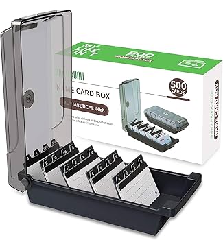 Index Cards Holder MyLifeUNIT Business Card Holder, With Dividers