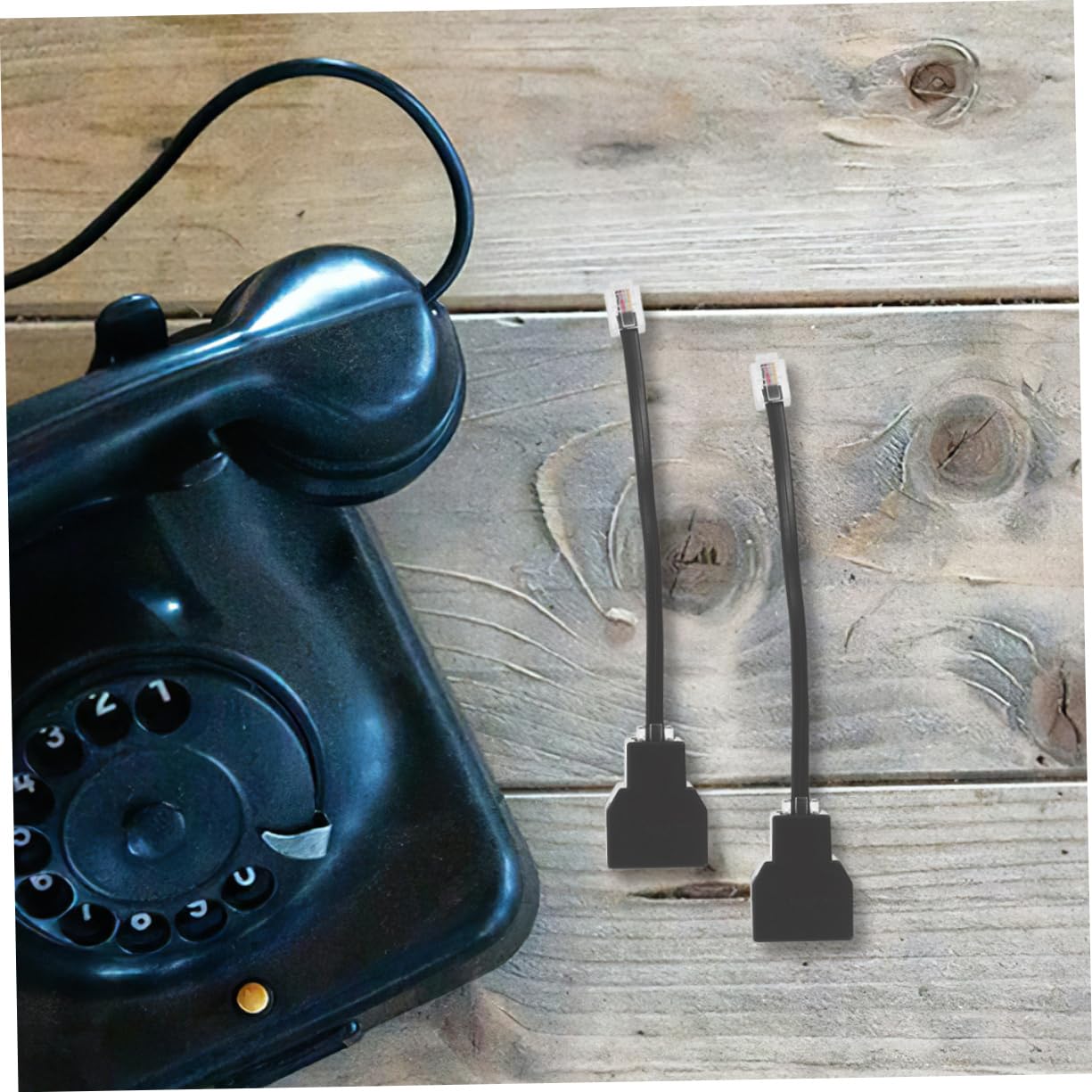 SHOWERORO 20 Stück Telefonleitungsadapter Telefonadapter Kabeladapter Rj11 Adapter Telefonteile Telefonsplitter Für Festnetztelefonkabeladapter Telefonzubehör Kupfer Schwarz