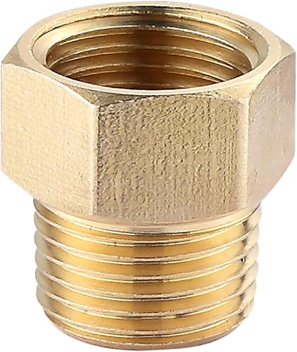 Miniatura 7 de Paquete de 10 accesorios de tubería de latón, conector de manguera de jardín, adaptador reductor, 12 pulgada NPT hembra × 12 pulgada NPT macho