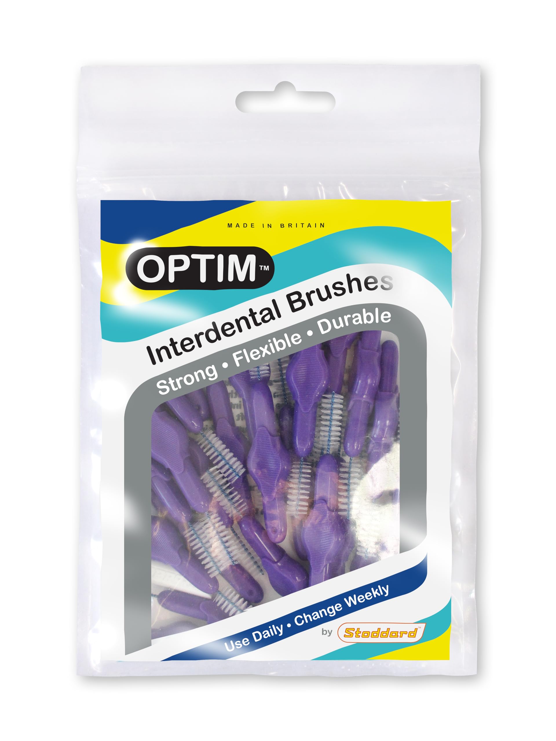 OPTIM Interdental Brushes Pack of 25 Purple 1.1 mm Size 6