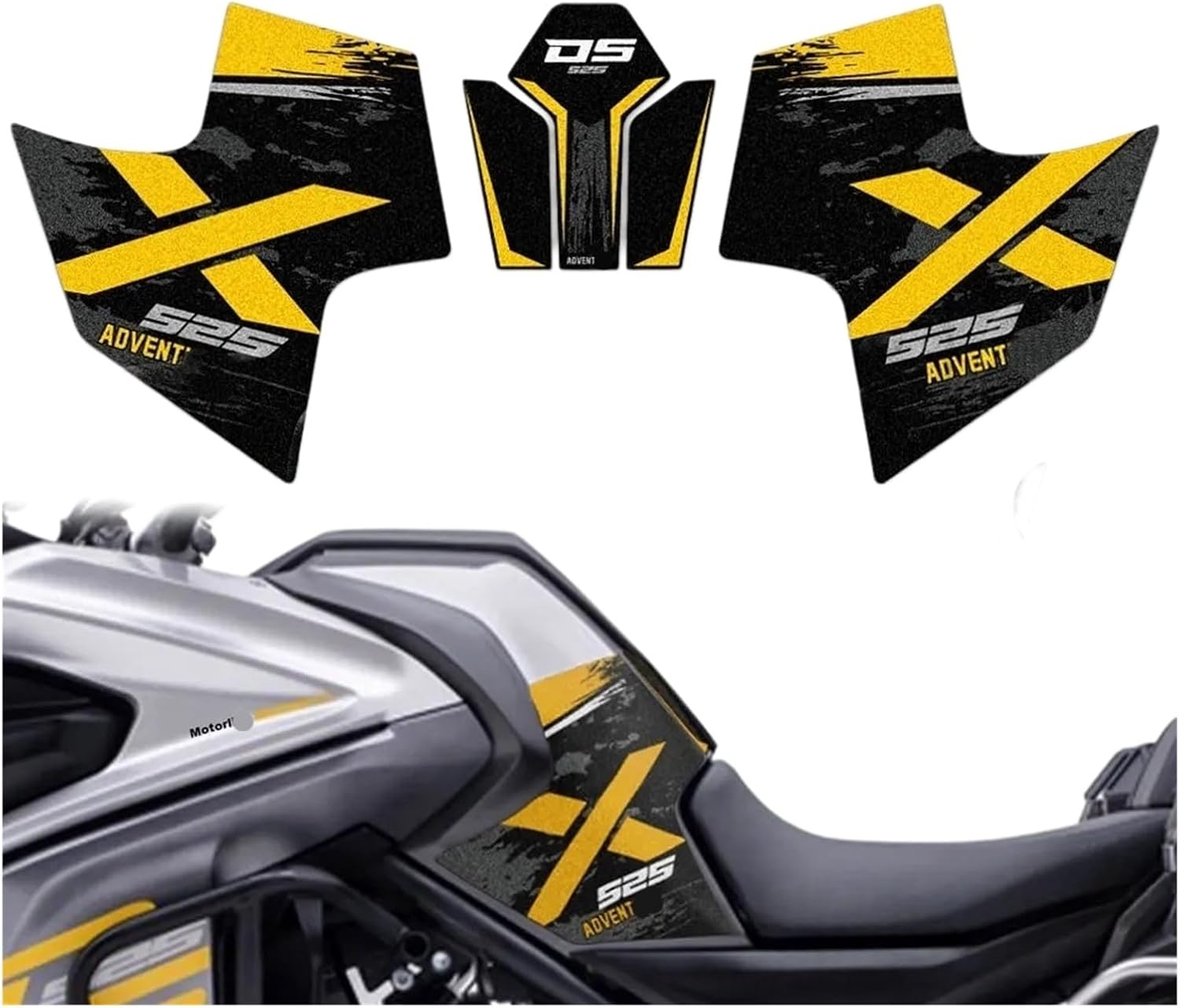 Motorcycle Tank Sticker Motorcycle Side Tank Pad Anti-Slip Sticker Gas Knee Grip Protection Decal for Voge Valico 525DSX 2023 2024 2025.