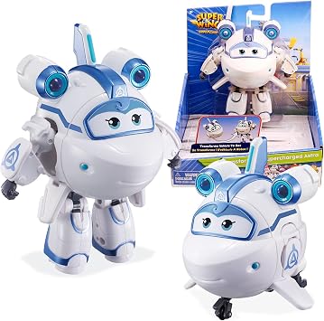 Super Wings Transformable Toys 5" Action Figure Supercharged Tobot Astra, 2 in 1 Rescue Bots Transforming Airplane Robot Toy, Educational Toy for Boys and Girls Age 3+, Gifts for Preschool Kids