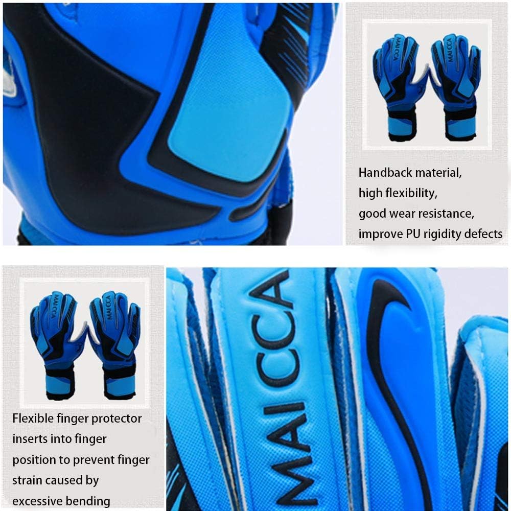 Sport Outdoor Sport Soccer Goalie Keeper Goalkeeper Gloves Fingers Protector Size 5-7 for Unisex Kids Youth