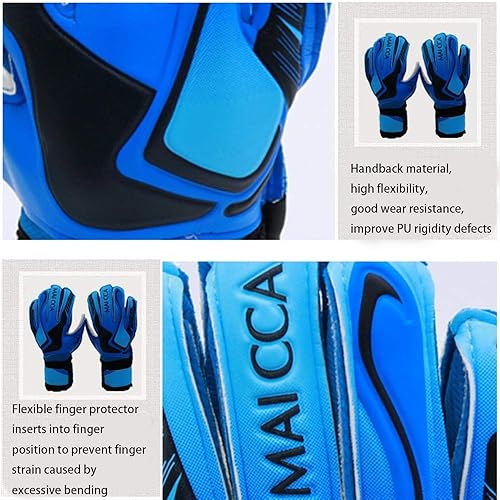 Miniatura 3 de Deporte al aire libre fútbol portero guardián guantes de portero dedos protector tamaño 5-7 para niños unisex jóvenes