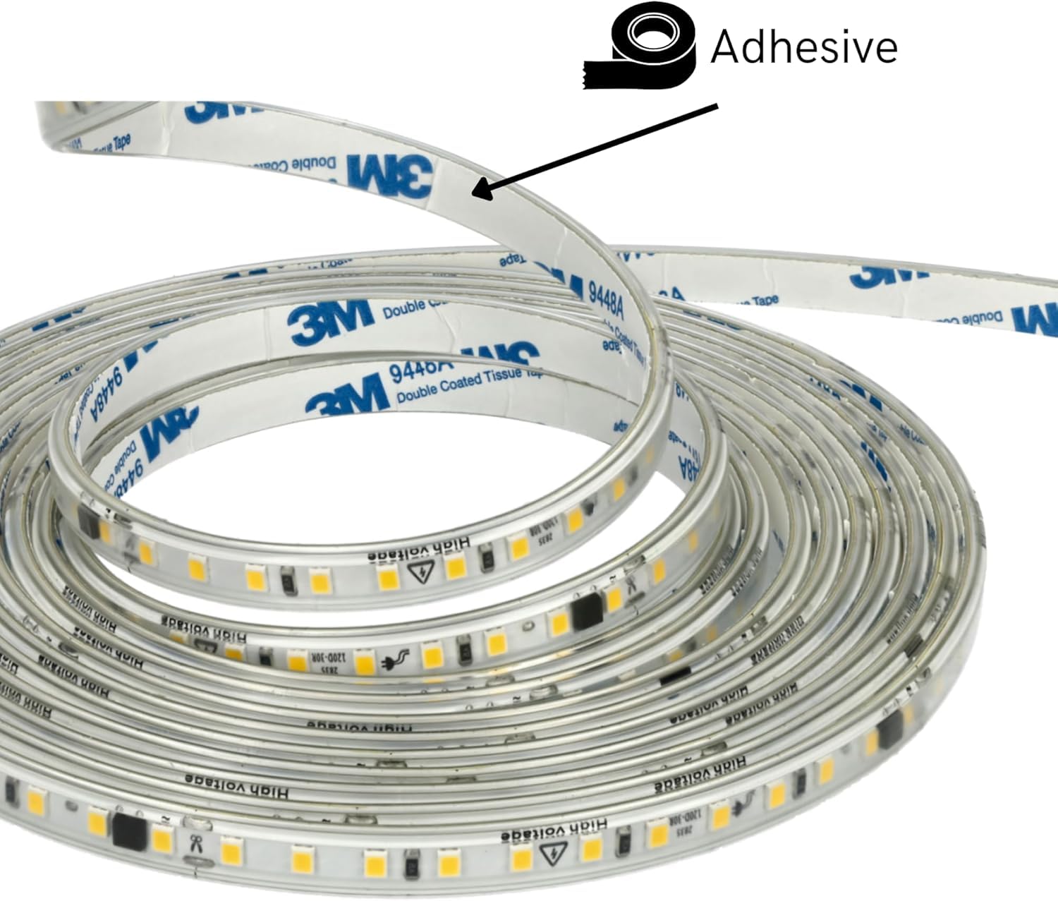 Jandei - Tira Led Autorrectificada 220V 15W/m SMD2835, 120 Leds/m, Adhesiva, IP65 Apta para Exteriores. Ancho Tira 9,5mm – Bobina 20 MTS (Luz Natural 4200k)