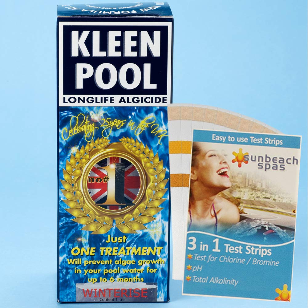 Kleen Pool 1L with 50 Sunbeach Test Strips