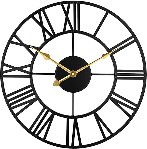 Reloj de pared grande para decoración de sala de estar, reloj de pared para cocina, reloj de pared grande de 12 pulgadas, arte de pared de metal,