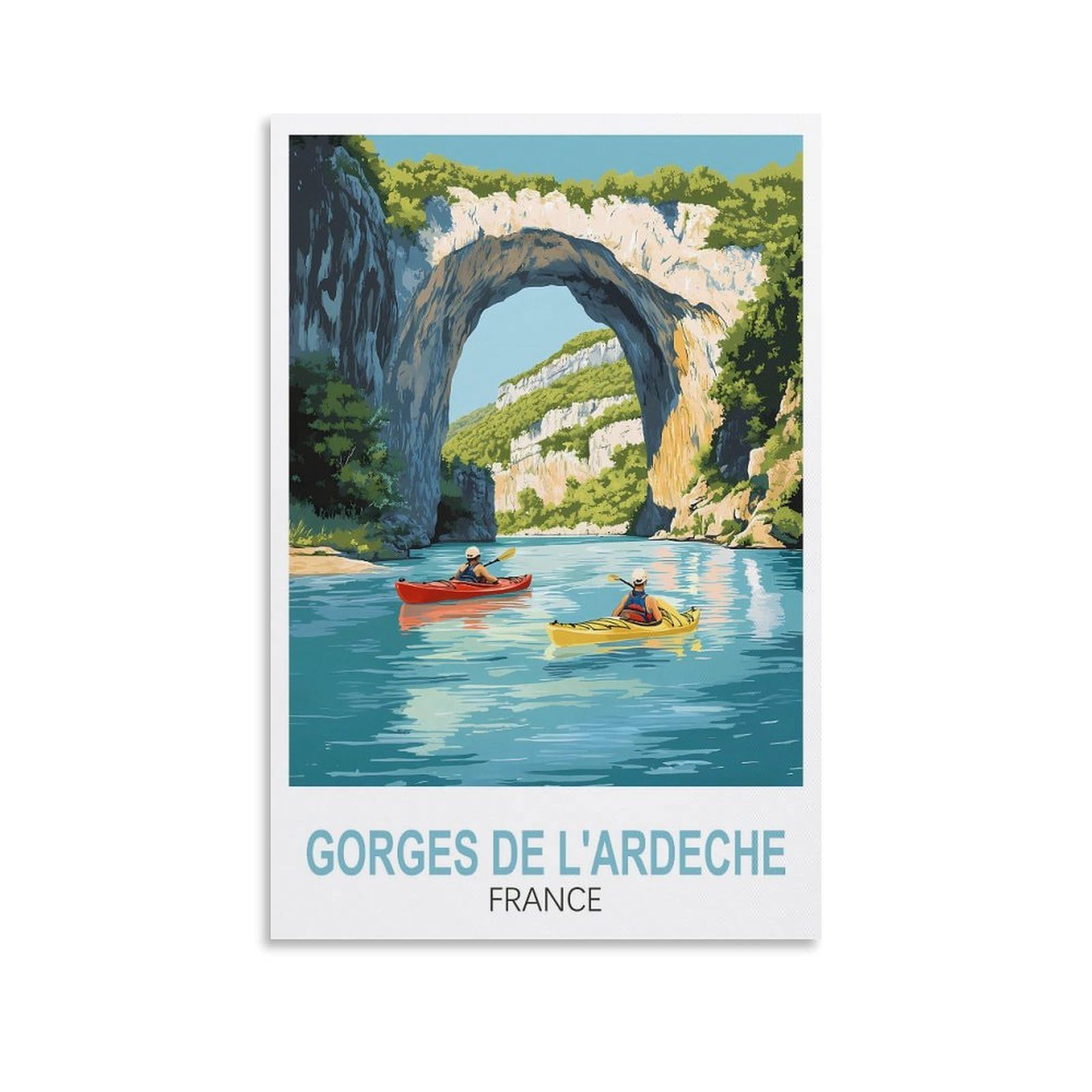 EZMLFA 5D Diamond Painting Kits,Gorges De L'ardeche France,Diamond Painting Kits for Beginners Round Full Drill Painting with Diamonds Gem Art for Home Wall Decor 40x40cm
