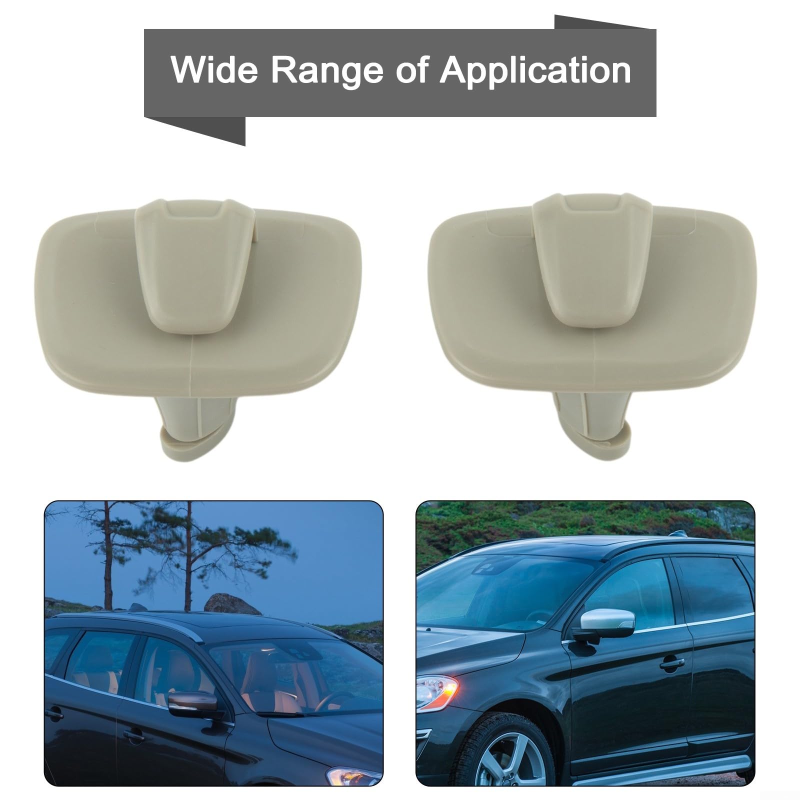 2 ganci appendiabiti per sedile posteriore per modelli Volvo adatti a XC40, XC60 e XC90 (grigio)