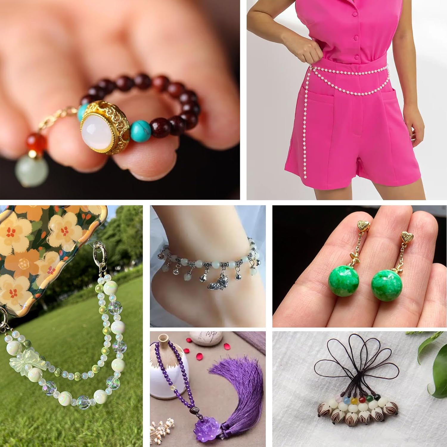 Ouubuuy 6mm Dragon Bloodstone Stone Beads, 60pcs Natural Stone Beads for Jewelry Making, Round, Loose Beads - Image 7