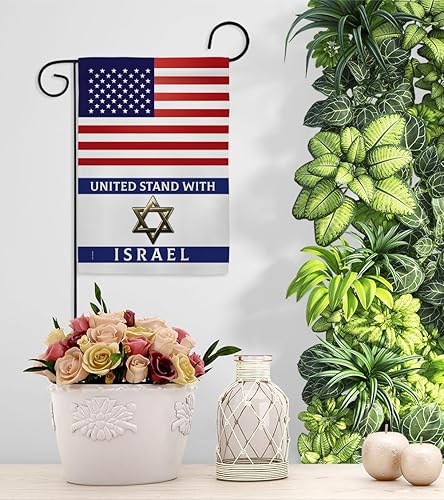 Miniatura 9 de US United Israel - Juego de postes de bandera de Estados Unidos para el exterior de la casa con tapiz de palestinos, puerta de casa, estacas de