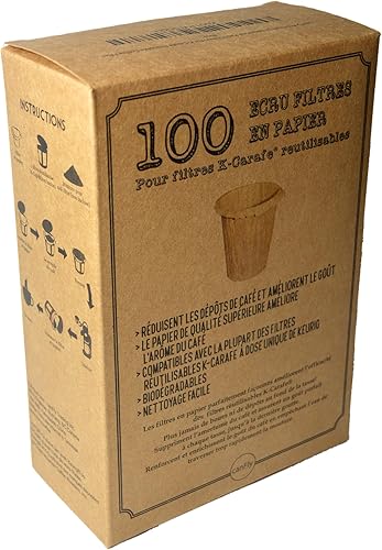 Miniatura 5 de canFly Filtro de café reutilizable de 4 tazas compatible con K-Carafe, filtros de papel desechables de primera calidad (sin blanquear 100)