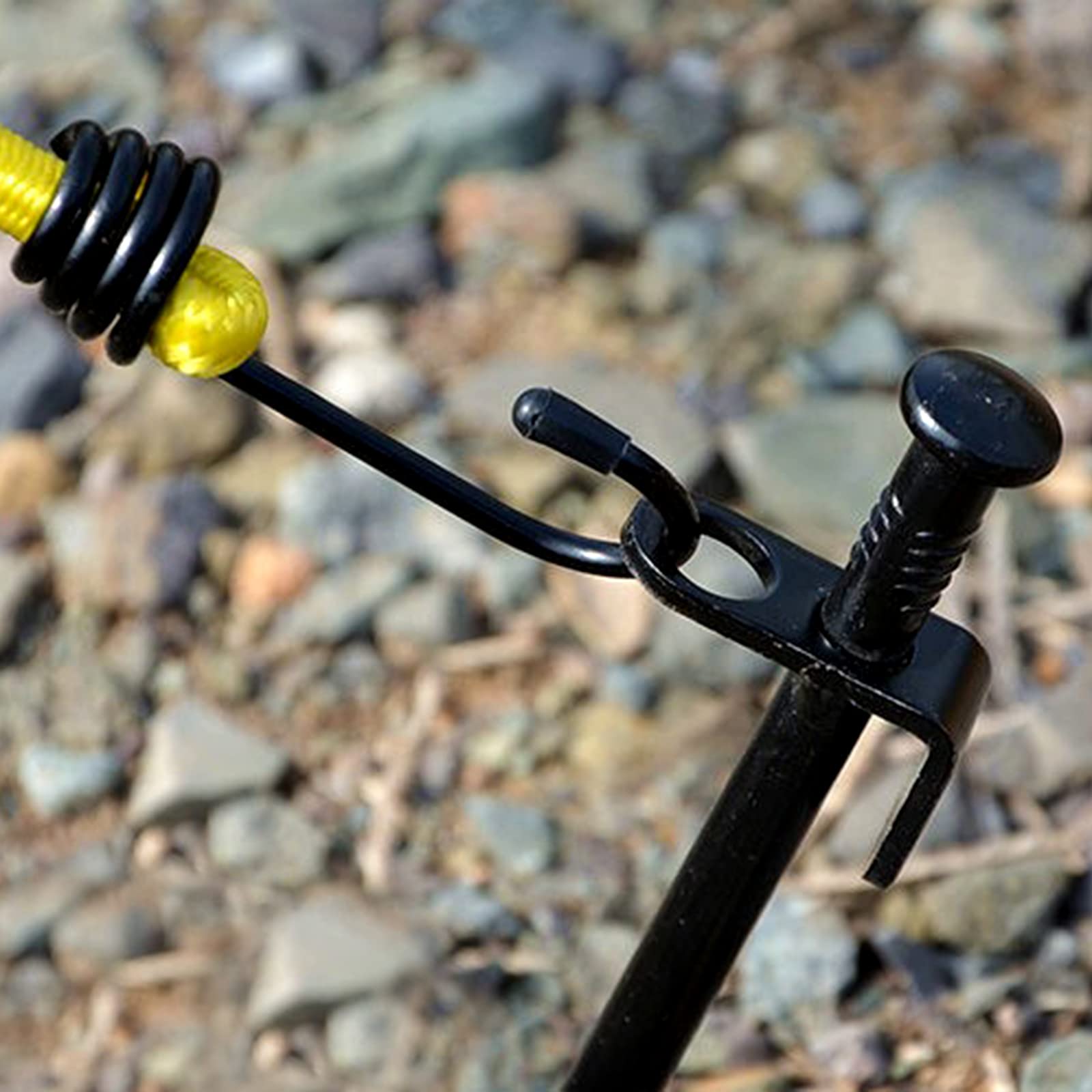 Lawei 12 Stück Zeltheringe, 30.5 cm Mehrzweck-Campingpfähle, schwarze unzerbrechliche und unflexible Metall-Erdspieße für Outdoor, Ausflüge, Gartenarbeit, erhältlich in Schneefeld und Grasland