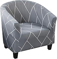 Vista 8 de Fundas de terciopelo para sillas de bañera, funda para silla de club, fundas de respaldo de alas de alta elasticidad, fundas de asiento de felpa