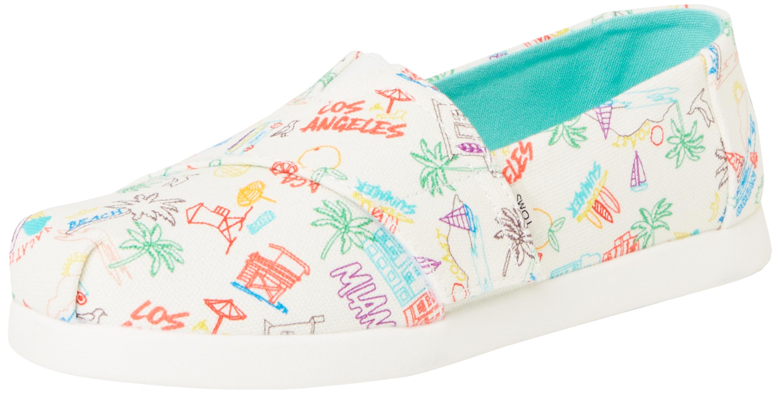 TOMS Kids Alpargata Shoes for Comfort and Style - Durable Textile Uppers, Adjustable Closure - Ideal for Active Lifestyles White