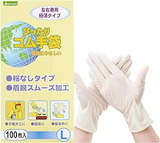 OKAMOTO オカモト() ぴったりゴム手袋100枚入 Lサイズ