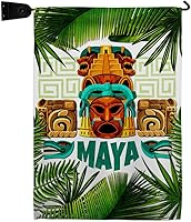 Vista 1 de Maya - Juego de bandera de jardín para buzón regional, México, Estados Unidos, México, Estados Unidos, país, área particular, decoración de casa